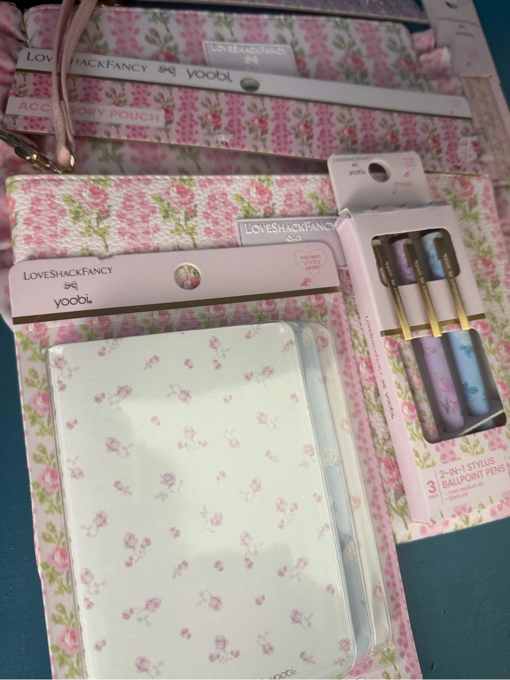 LoveShackFancy Kids Floral Pink Accessory & Stationery Set - Picture 4 of 4